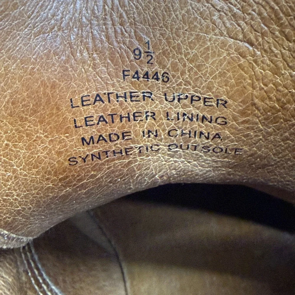 J Crew Kenton Cap Toe Boots Mens 9.5 M Brown Leather Business Casual Old Money